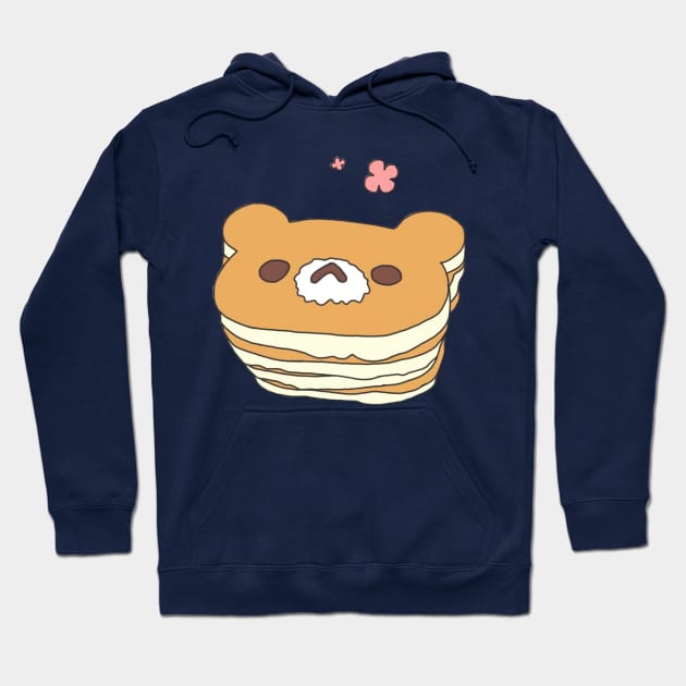 Kawaii Bear Mascotte Pancake Hoodie by PeachPantone